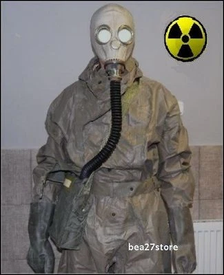 GAS MASK  NBC HAZMAT SUIT RADIATION CHEMICAL SURPLUS CHERNOBYL FALLOUT - Image 1 of 4