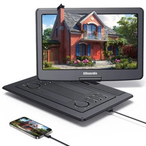 19" Portable DVD Player w/16" HD Large Screen 1600x900 HDMI Battery Region Free - Picture 1 of 19