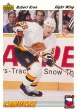 1991-92 Upper Deck EURO STARS #8 ROBERT KRON - Vancouver Canucks