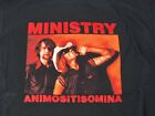 Ministry schwarz Tour Shirt 2003 Animositisomina Fornica Tour 2XL neuwertige Form!