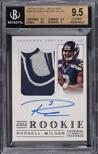 Russell Wilson 2012 National Treasures RPA Jersey Auto ROOKIE /99 #325 BGS 9.5