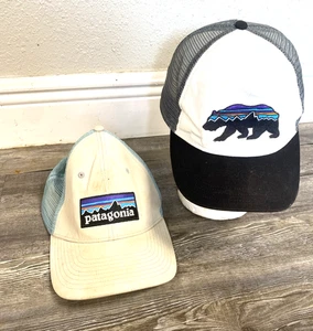The Fitz Roy Bear Trucker Hat lot Mid Crown 6 Panel Adjustable Snap Patagonia - Picture 1 of 13