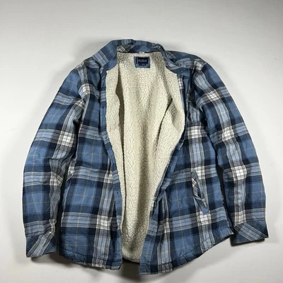 Chaqueta de lana forrada Sherpa a cuadros O'Neill grande azul franela negra para hombre Foto 1 de 4