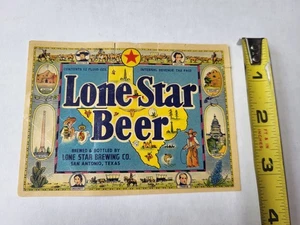 Vintage 12 oz Lone Star Beer label San Antonio, Texas - Picture 1 of 2