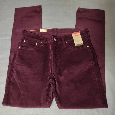 Levi's 505 普通 - 男式 33x32 码 - 灯芯绒裤子 - 勃艮第色  — 第 1/4 张图片