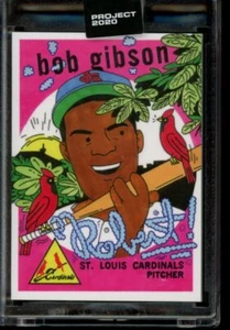Topps Project 2020 #84 Bob Gibson 1959 Card by Tyson Beck with Box SP - Bild 1 von 2