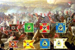 Maßgeschneiderte deutsche preußische Armee Krieg Schlacht Kavallerie Husarenreich königliches Banner Flagge - Bild 1 von 5