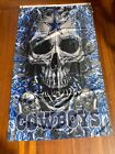 NFL Dallas Cowboys Football Skull Fire Flames Banner and Tapestry Wall Halloween