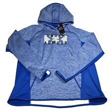 Under Armour Hoodie Womens 2XL Heather Blue Storm Coldgear Loose NEW