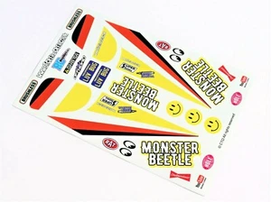Kit de pegatinas de vinilo con tema retro de color amarillo se adapta a Tamiya Monster Beetle - Imagen 1 de 1