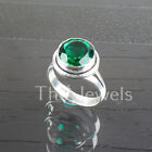 Handmade 925 Sterling Silver Jewelry Natural Green Emerald Gemstone Ring For Her