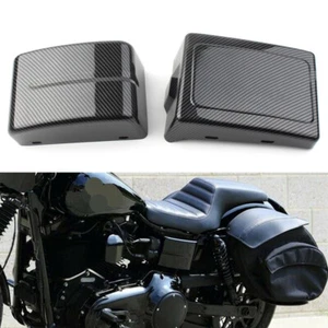 Cubierta de revestimiento lateral de batería para Harley Dyna Street Bob FXDB 2006-17 carbono - Imagen 1 de 11
