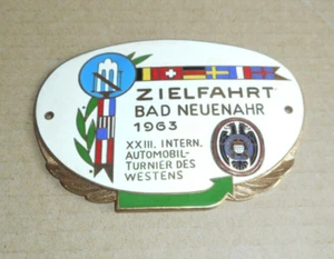 alte plakette emailliert MITTELRHEINISCHER AUTOMOBIL CLUB KÖLN Bad Neuenahr 1963 - Picture 1 of 3