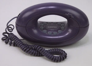 Conair Metropolis Donut Round Corded Home Phone Tested SW2515 Purple - Picture 1 of 2