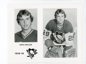 1978-79 PITTSBURGH PENGUINS Team ISSUED PRESS PHOTO- GREG MILLEN - Picture 1 of 2