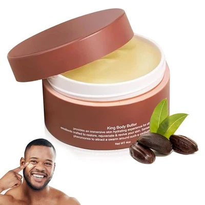 Manteca corporal orgánica King SKLN para hombre - aroma cálido, crema hidratante colonia para la piel nueva Foto 1 de 4