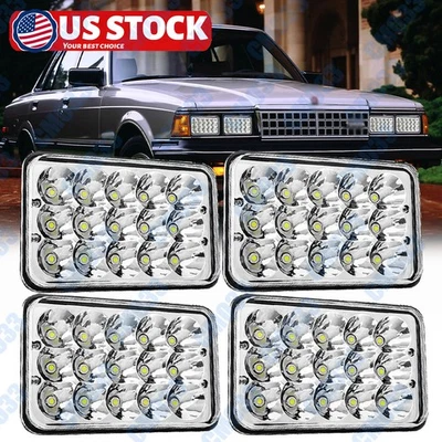 Faros proyectores LED rectangulares de 4x6" Hi/Lo DRL para Toyota Van Camry 4 piezas Foto 1 de 4