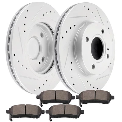 4x Front Ceramic Brake Pads And 2x Rotors For 2014-2015 2016 Ford Fiesta Foto 1 de 4