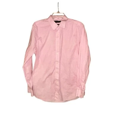 Camisa de vestir Nick Graham para hombre con estampado rosa elástica calce moderno talla 16 34-35 Foto 1 de 4