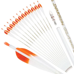 32" Pure Carbon Arrows 5" Feather .003" SP400-800 Recurve Compound Bow Hunting - Picture 1 of 33