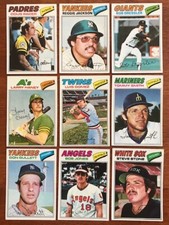 1977 TOPPS BASEBALL Pick your own Commons (4/$1) and Stars