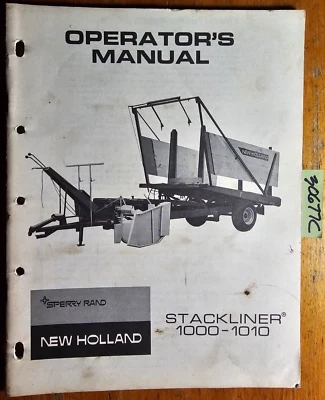New Holland 1000 1010 Stackliner automático vagón de pacas manual del propietario 8/72 Foto 1 de 4