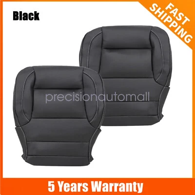 NEW For 14-19 GMC YUKON Both Side Replacement Leather Bottom Seat Cover Black Foto 1 de 4
