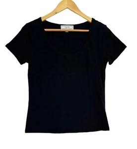 T-shirt pullover nera Hippie Rose Junior manica corta elastica collo rotondo M - Foto 1 di 2
