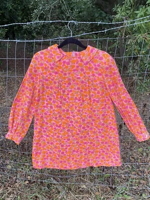 HERMOSO VESTIDO FLORAL VINTAGE CON CUELLO AÑOS 60 Foto 1 de 4