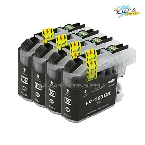 4PK LC103XL lc103xl Black ink for Brother MFCJ245 J285DW J450DW J470DW J475DW - Picture 1 of 1