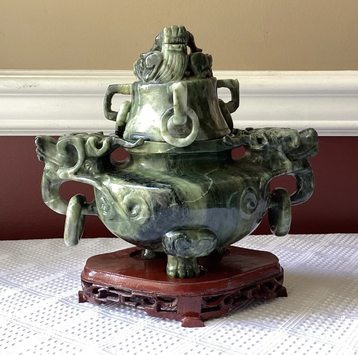 1940 年后中国风玉制香炉| eBay