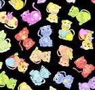 Loralie Designs - Tossed Happy 🐱 Cats Quilting and Crafting Cotton Fabric