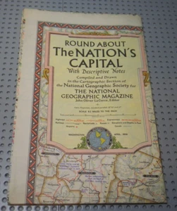 The Nation's Capital - National Geographic Map - April 1956 - Foto 1 di 2