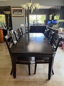 Ashley Furniture Dark Brown Table with 6 Chairs (Used)