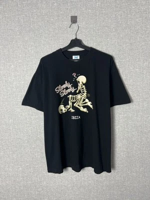 Camiseta De Colección Ibiza Esqueleto Sexo “Lentamente Showly” Divertida Estampado Gráfico Como Estrella Porna Foto 1 de 4