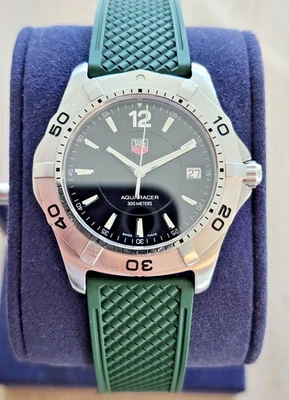 Cuarzo TAG Heuer 'Aquaracer 300M' 39 mm acero negro hecho en Suiza WAF1110 Foto 1 de 4