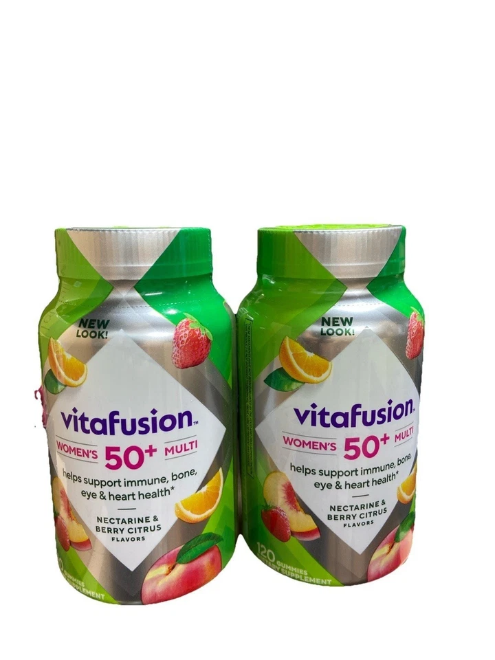 Vitafusion Women's 50 Multivitamin Nectarine Berry Citrus 120 Gummies exp 12/26