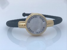 Michael Kors Activity Tracker Black Gold Tone Bracelet Sold AS PART Not Working