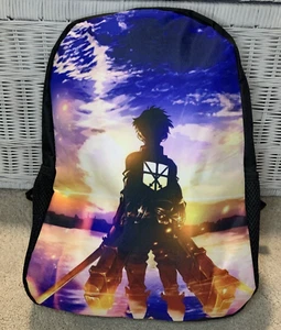 New ATTACK ON TITAN BACKPACK Black Full Size School, Books, Travel Adjusts - Picture 1 of 10