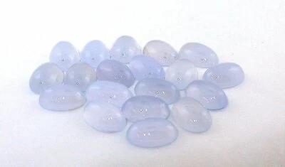Cabujón de cabina de calcedonia azul natural ovalado 14x10 14 mm x 10 mm EBS9133/101423 Foto 1 de 2