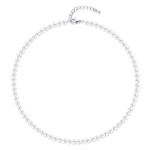 6mm Faux Pearl Necklace for Women Men 18Round White Pearl Strand Wedding Jewelry - Picture 1 of 7