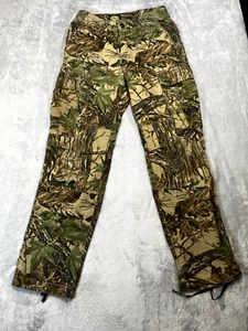 Vintage Cabelas Camo Mens Small Cargo Chamois Hunting Pants USA MADE 90s - Picture 1 of 14