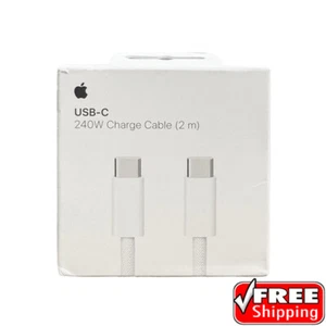 Apple 240W USB-C Charge Woven Cable (2 m) 6.6 ft A2794 Macbook White MU2G3AM/A - Picture 1 of 2