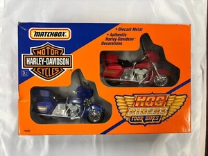 Vintage Harley Davidson Motorcycle 1992 Matchbox Die Cast Hog Riders Tour Bikes - Picture 1 of 10