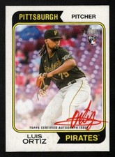 Luis Ortiz 2023 Topps Heritage Real One Special Edition Red Ink Autograph 10/74