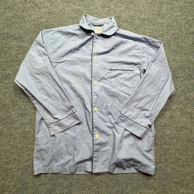 Top de pijama Brooks Brothers 346 para hombre medio azul a rayas ropa de dormir con botones Foto 1 de 4