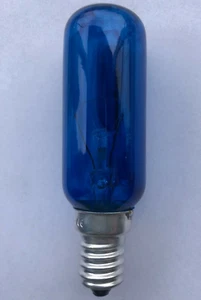 LAMPADA FRIGORIFERO NEFF BOSCH SIEMENS lampada lampadina tubolare nuova 25W E14 blu T25 - Foto 1 di 1