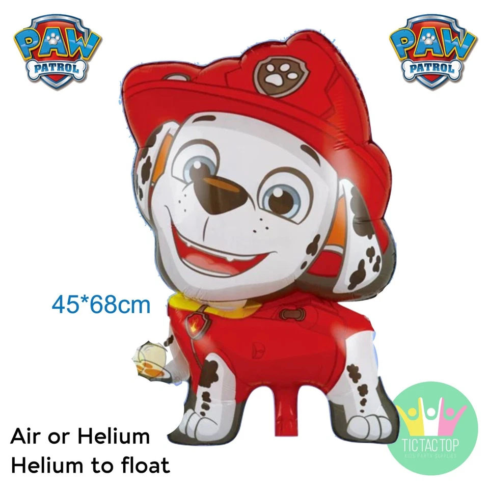 1x Paw Patrol Marshall Balloon Foil. Lolly Bag Cake Party Cupcake Deco Banner - image 1 of 1
