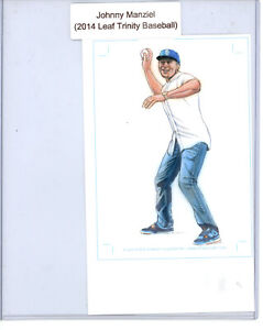 Johnny Manziel 2014 Leaf Trinity original art Steve Stanley sketch card Padres