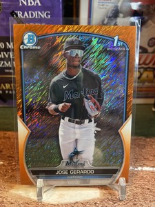 2023 Bowman Chrome 1st JOSE GERARDO Prospect Orange Shimmer #03/25 Refractor